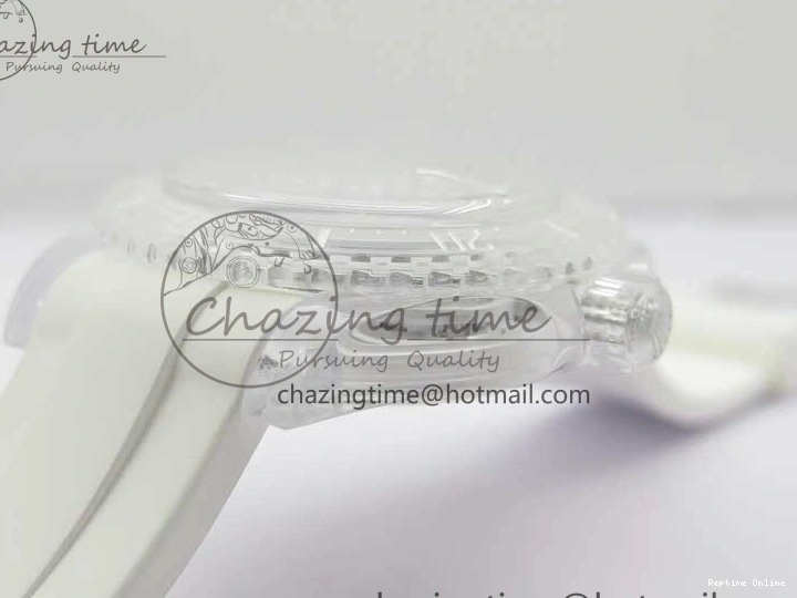 0128 Submariner Phantomlab Transparent KZF Best Edition Blue Fruit Dial on White Rubber Strap VR Classic 2563